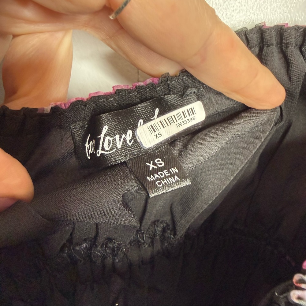 For Love & Lemons Sunshine Crop Top Sheer Smocked XS - Picture 4 of 8